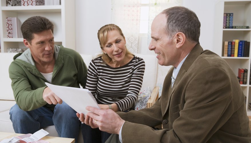 Couple meeting with financial planner