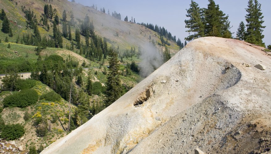 Photo Credit: Lindsay Noechel/iStock/Getty Images A fumarole in the Sierra Nevada Mountains.