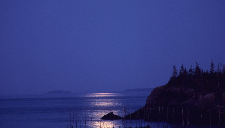 The moon's gravitational pull creates ocean tides. The moon's gravitational pull creates ocean tides.