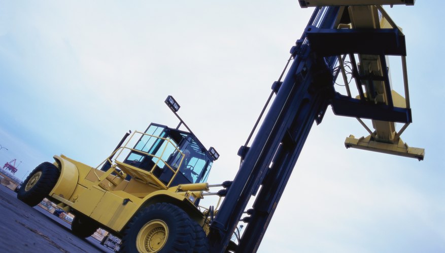 Low angle view of a lifting crane
