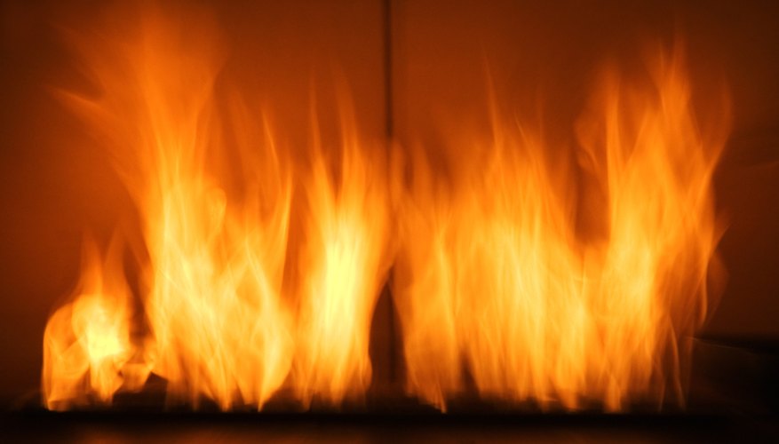 Flames in a brick oven Flames in a brick oven