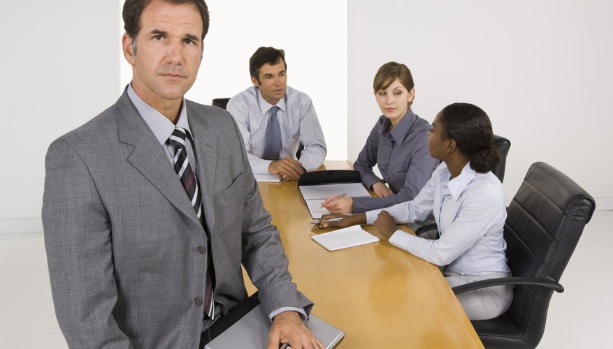 Businessman in colleagues in meeting
