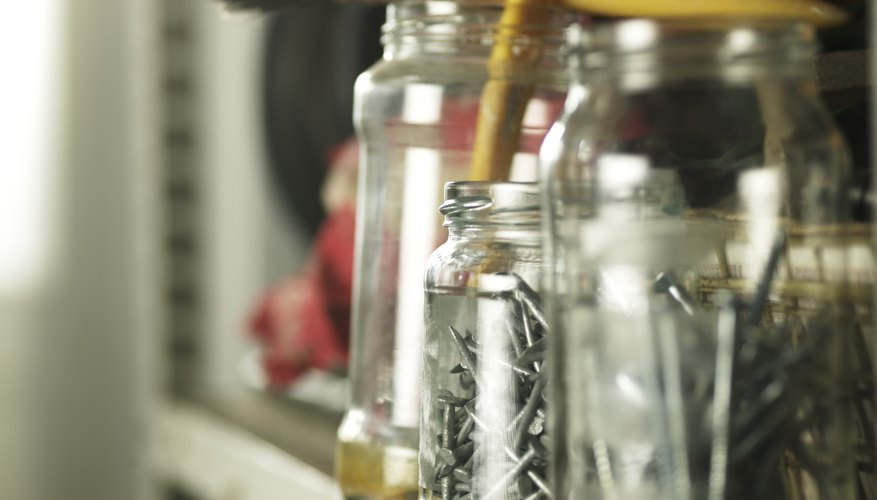 Glass jars can be reused for a variety of storage purposes. Glass jars can be reused for a variety of storage purposes.