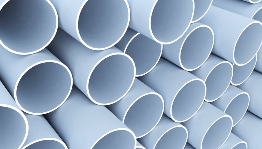 A stack of pvc pipes. A stack of pvc pipes.