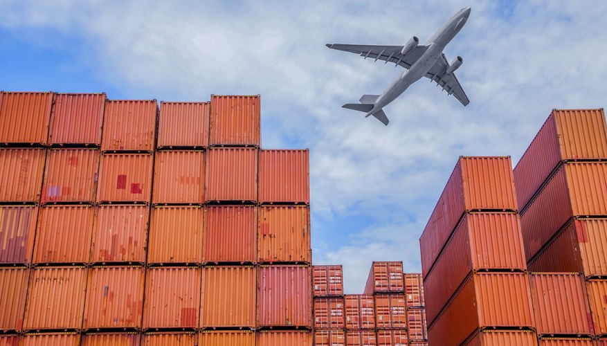 industrial port with containers