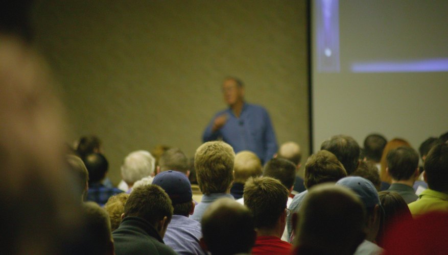 Leader speaking to a crowd