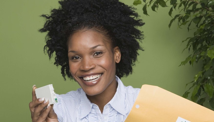 Photo Credit: Jupiterimages/Brand X Pictures/Getty Images Ink cartridges can be recycled, but leftover ink is not always biodegradable.