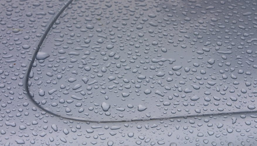 Water drops on car