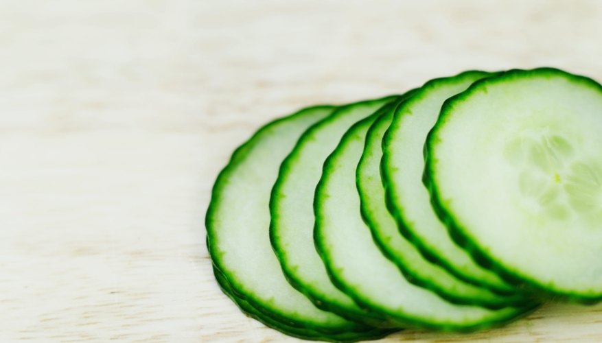 Slices of cucumber. Slices of cucumber.