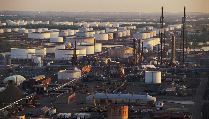 Photo Credit: Comstock/Stockbyte/Getty Images An oil refinery.