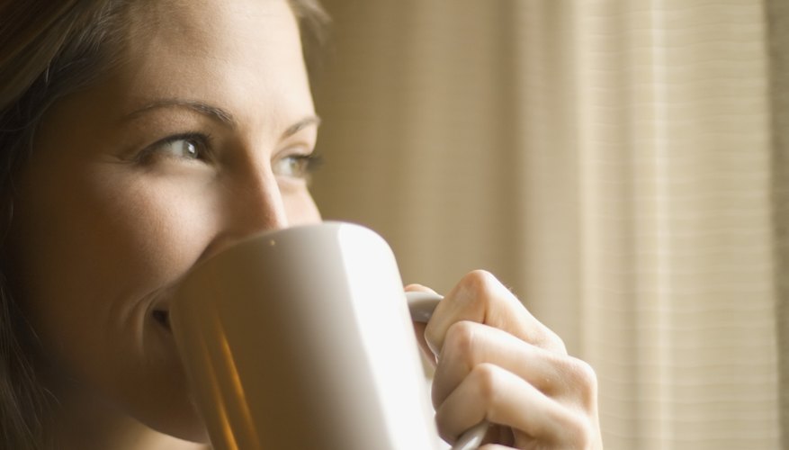 Woman drinking coffee Woman drinking coffee