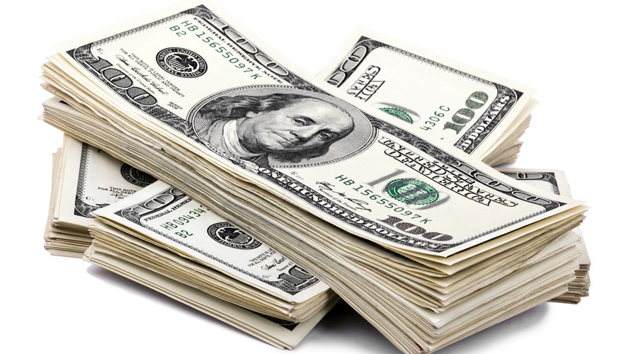 Isolated 100 US dollar Bills Stack
