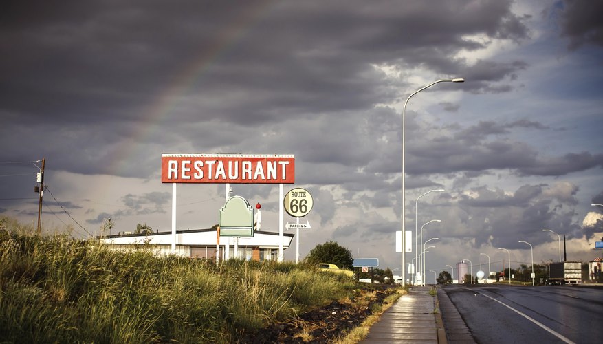 Photo Credit: duha127/iStock/Getty Images Large restaurant sign along highway