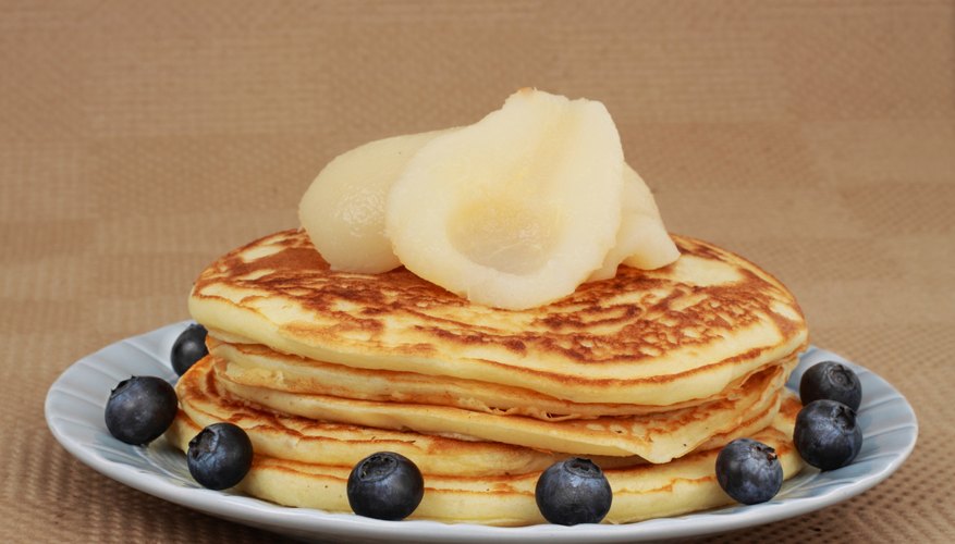 Pancake with pears on top Pancake with pears on top