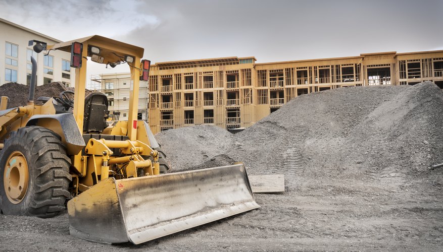 Construction site with bulldozer