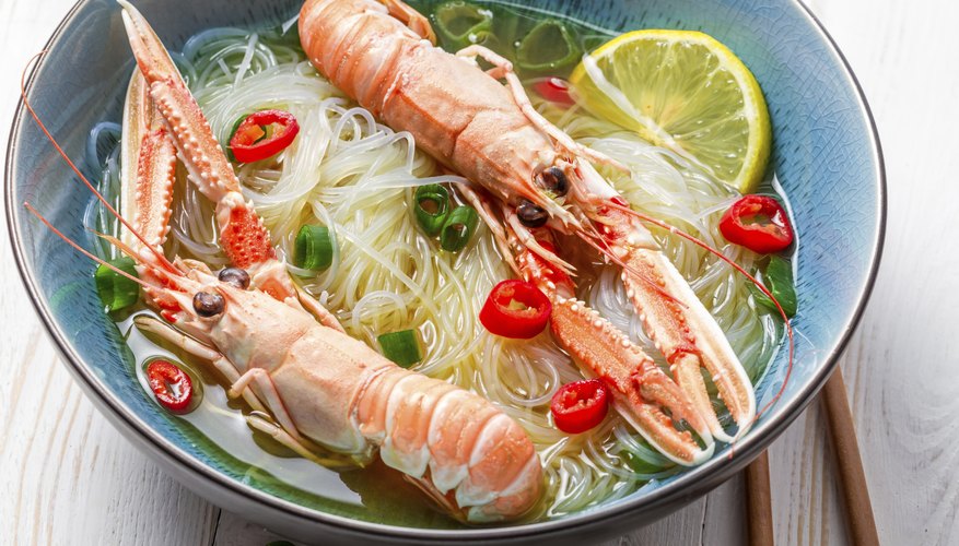 cooked shell fish in thai soup cooked shell fish in thai soup