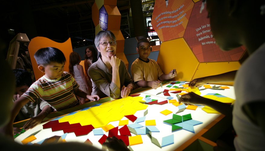 Children visit a museum. Children visit a museum.