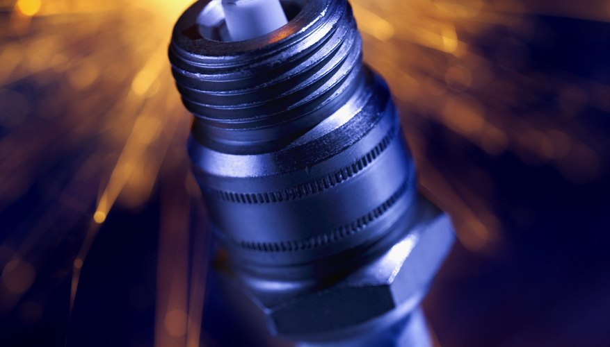 Close-up of a spark plug
