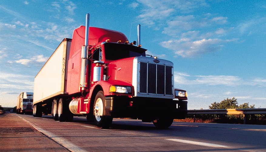 Truck driving on highway