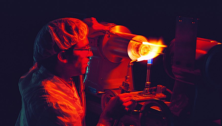 Photo Credit: Photodisc/Photodisc/Getty Images Flame emits colors as atoms get rid of extra energy.