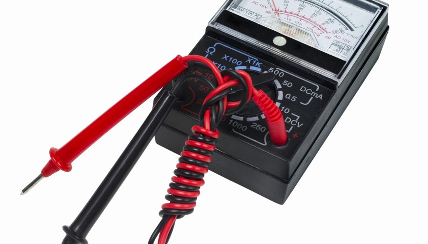 Close up of a battery tester