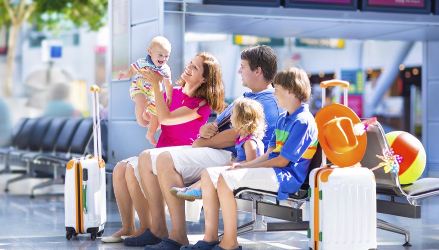 Big family at the airport