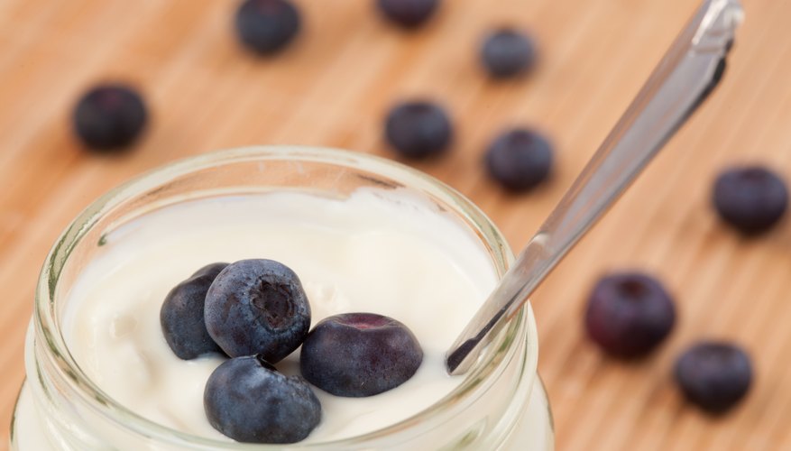 Yogurt with blueberries Yogurt with blueberries