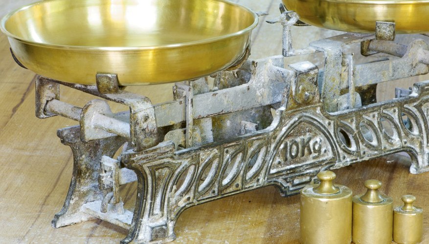 Close-up of beautiful pan balance scale Close-up of beautiful pan balance scale