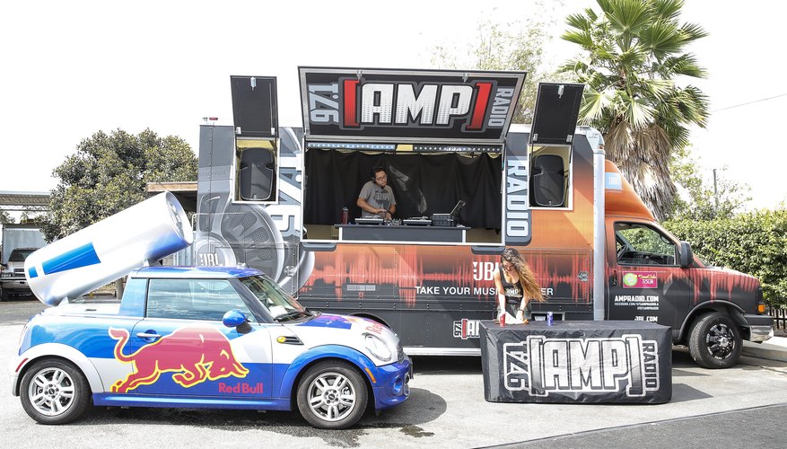 Photo Credit: Chelsea Lauren/Getty Images Entertainment/Getty Images Red Bull and Amp energy drink vehicles