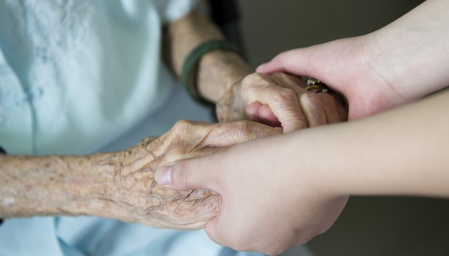 old and young hands
