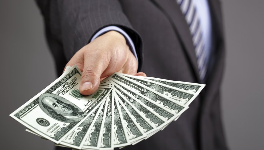 A lender is handing out money.