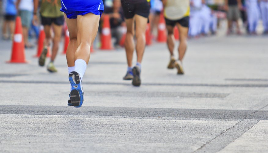 Runners participating in a marathon.