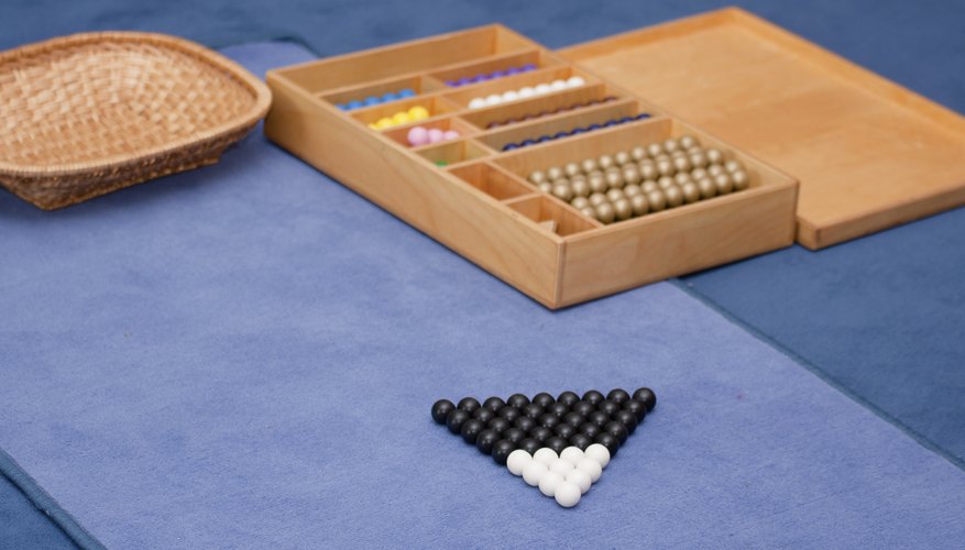 Photo Credit: sonya_m/iStock/Getty Images Montessori counting activities involve manipulatives.