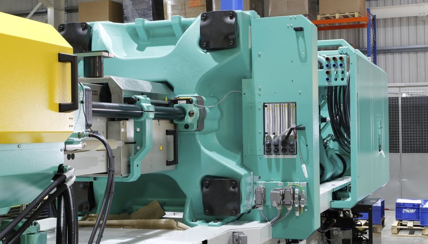 Injection molding forces melted plastic into a bottle shaped mold. Injection molding forces melted plastic into a bottle shaped mold.