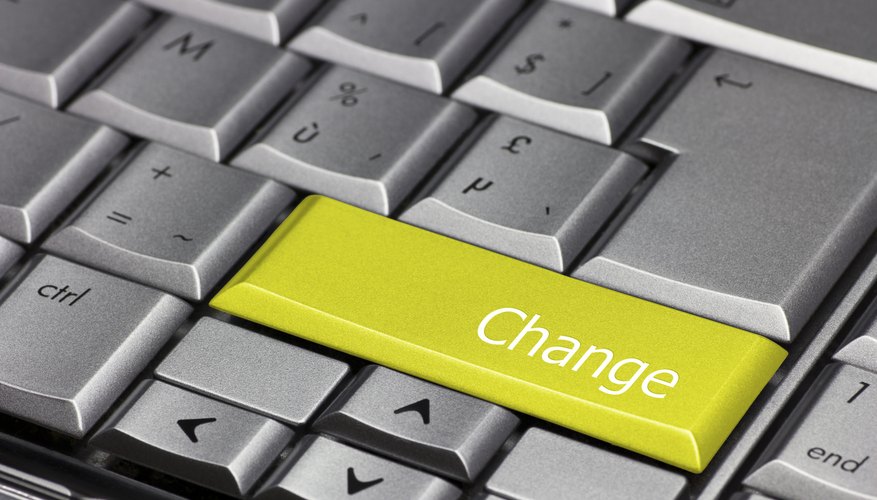 Computer Key Yellow - Change