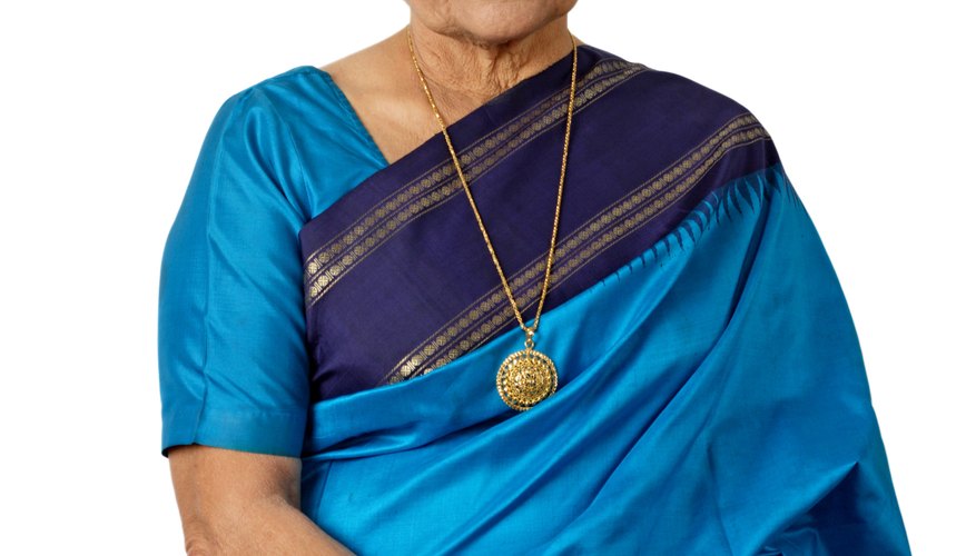 Una mujer en un sari.