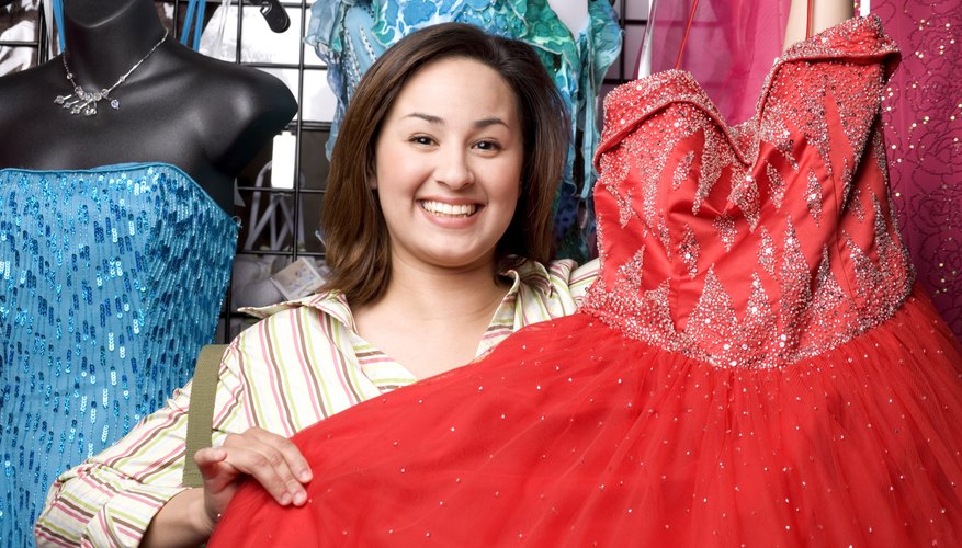 Woman dress shopping