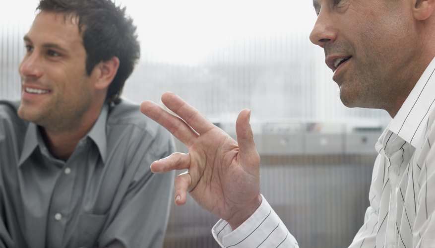 Men in a discussion
