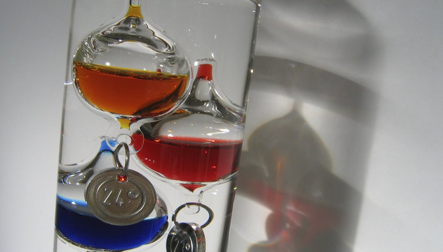 Photo Credit: Joseph Hoyle/iStock/Getty Images Close-up of Galileo thermometer