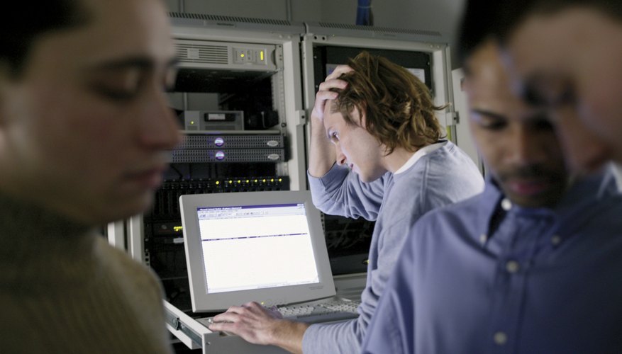 Frustrated computer technician