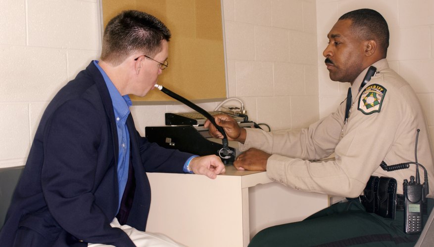 Photo Credit: Thinkstock/Stockbyte/Getty Images Some types of breath test rely on a chemical that reacts specifically with alcohol groups.