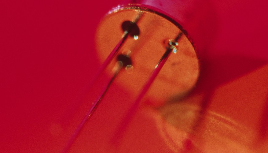 Close-up of capacitor