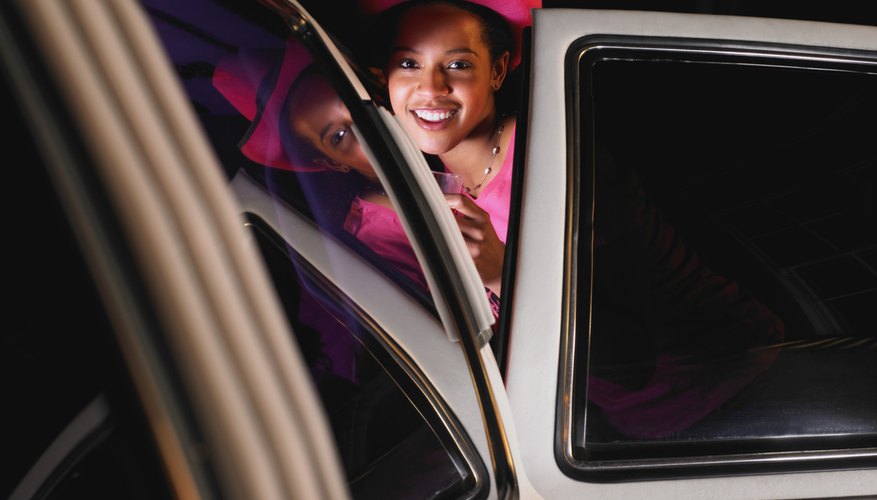 Woman in limousine