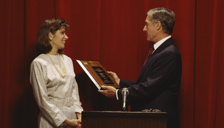 Awards must be given as part of a presentation to avoid taxation.