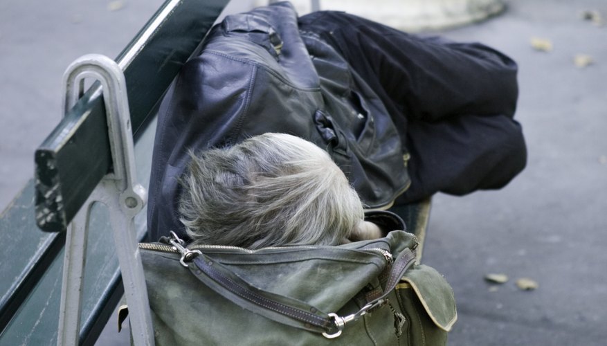 Around 40 percent of the homeless population do not have shelter.