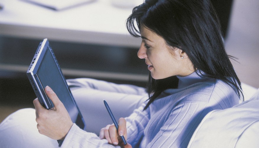 Photo Credit: Comstock/Comstock/Getty Images technology has allowed employees to work from home with personal electronic devices.