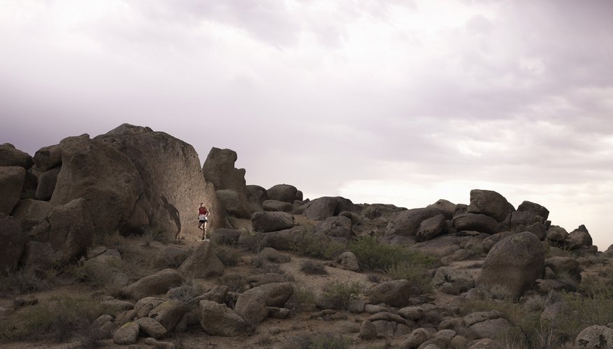 Photo Credit: Ryan McVay/Digital Vision/Getty Images Rocks on the Earth's surface may be less ductile than those lying at deeper levels.