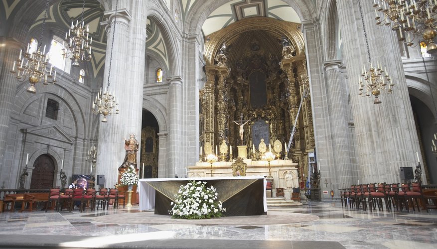 Interiors of a church