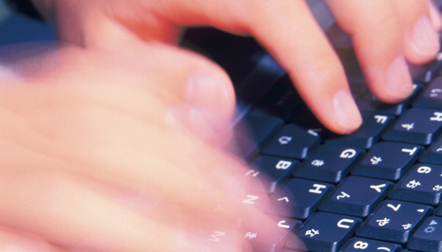 Photography of hands typing keyboard, High Angle View, Blurred Motion