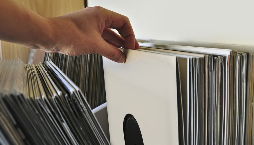 browsing vinyl records